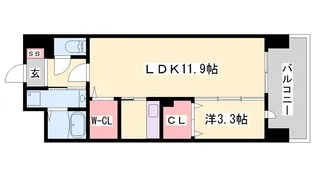 クレール姫路【3階】の間取り