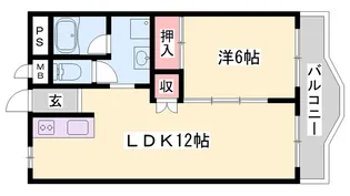 インタービレッジ南今宿【805号室】の間取り