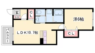 ピーチテラス【1階】の間取り