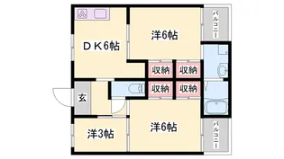 ビレッジハウス野村 【1-105号室】の間取り