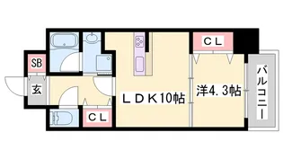 MISTRAL姫路駅前【10階】の間取り