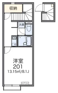 レオネクストタカス弐番館【208号室】の間取り