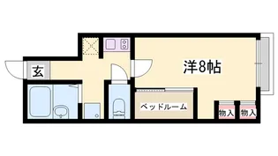 レオパレスドミール細江N弐番館【203号室】の間取り