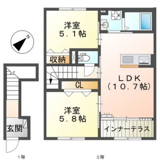 ウィン ワールド【2階】の間取り