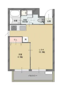 プレミール小野王子町【402号室】の間取り