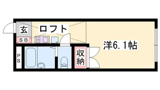 レオパレスビオトープ【205号室】の間取り