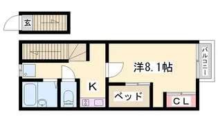 レオパレスフルール【201号室】の間取り