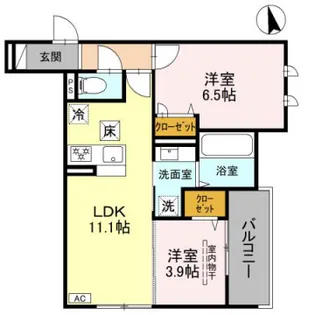 メゾン ド ソルテ B棟 【1階】の間取り