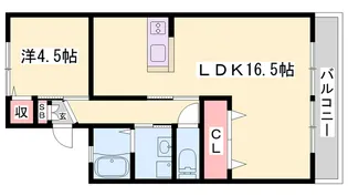 タデノハイツ【1階】の間取り