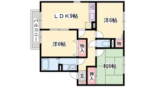 ヴィラウィッシュ【B201号室】の間取り