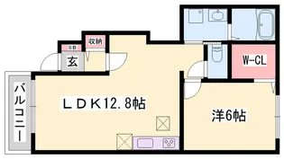 ジェルメ・ネオⅢ【1階】の間取り