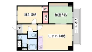 グリーンハイツ東山Ⅱ【6階】の間取り
