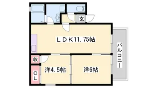 シャトルS【2階】の間取り