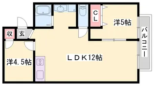 パレーシャル三木【1階】の間取り