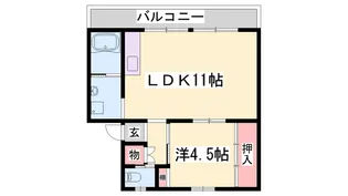 ビレッジハウス柏原【2-503号室】の間取り