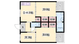 ビレッジハウス宮の前【4-304号室】の間取り