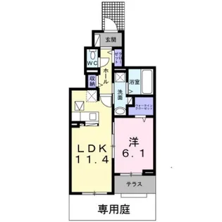 メゾン・ド・レアージュ【1階】の間取り