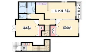 ヴィラ ポポラーレⅠ【2階】の間取り