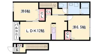 クラール雅【2階】の間取り