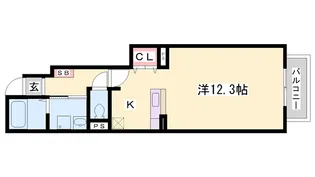 メゾンプラシードⅡ【104号室】の間取り