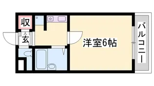 シャトー姫路【1階】の間取り