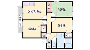 DRけやき【A102号室】の間取り
