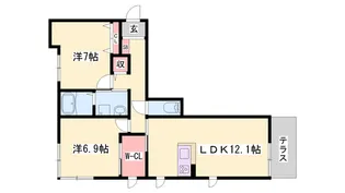 イースト グランテージ【201号室】の間取り