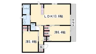 パラシオ・デル・ソル【1階】の間取り