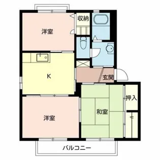 エコーズユタカ B棟【B201号室】の間取り