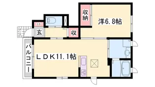 シャーメゾンフルール【1階】の間取り