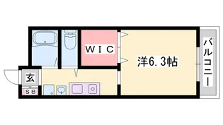 flat東町【A101号室】の間取り