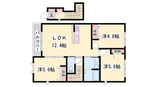 カーサ・トレス【2階】の間取り
