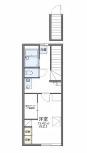レオパレスウイング【104号室】の間取り