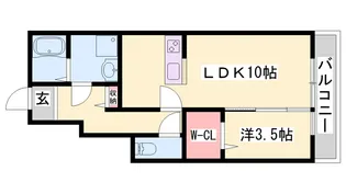 サンスーシ【1階】の間取り