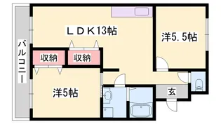 マンション堂本【1階】の間取り
