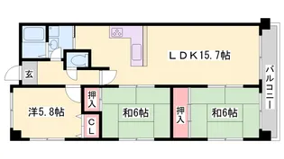 メゾン・セルベイル【4階】の間取り