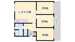 青山年ヶ森ハイツA棟【503号室】の間取り
