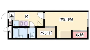 レオパレス伊伝居【201号室】の間取り