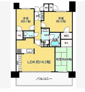 ファーミンスぺリオ加古川【8F号室】の間取り
