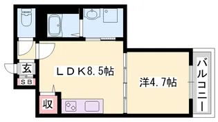 Habitasion京口【1階】の間取り