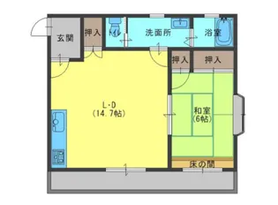 メトレス神崎【201号室】の間取り
