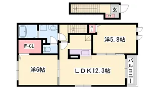 フェリス加西【202号室】の間取り