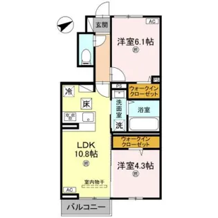 グランフェリーチェ【1階】の間取り