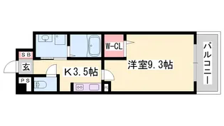 カルザ姫路【602号室】の間取り