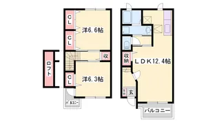 マリオンA【1階】の間取り