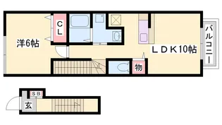 グッチ・アラモード【2階】の間取り