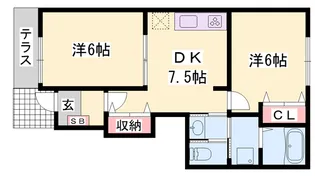 ミルト・タウンT【1階】の間取り