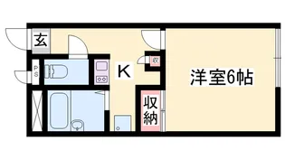 レオパレス西浜【101号室】の間取り