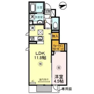 サニーDハウス芝町 イースト【1階】の間取り