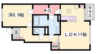 プルミエール ラ・メゾン【1階】の間取り